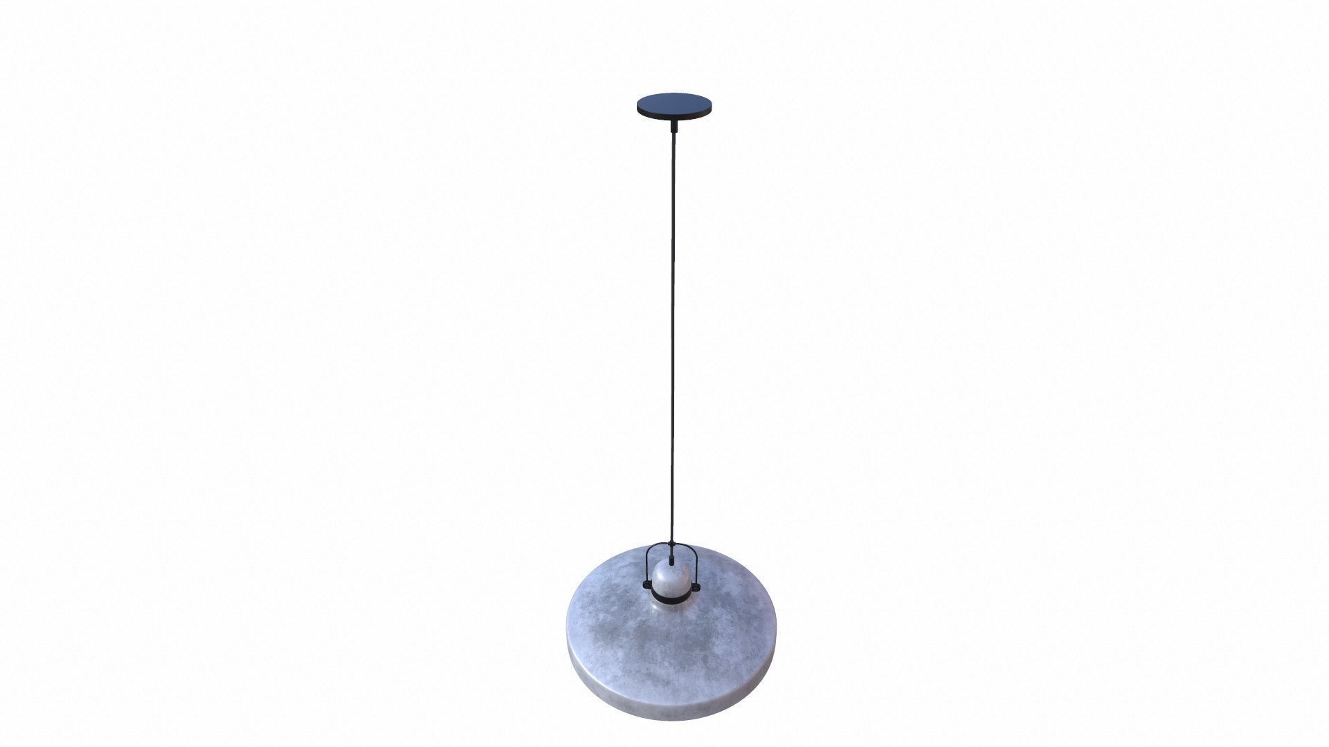 Concrete Hanging Lamp 3D model_6