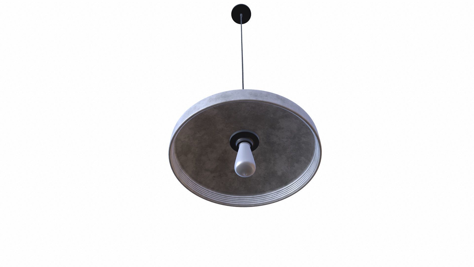 Concrete Hanging Lamp 3D model_4