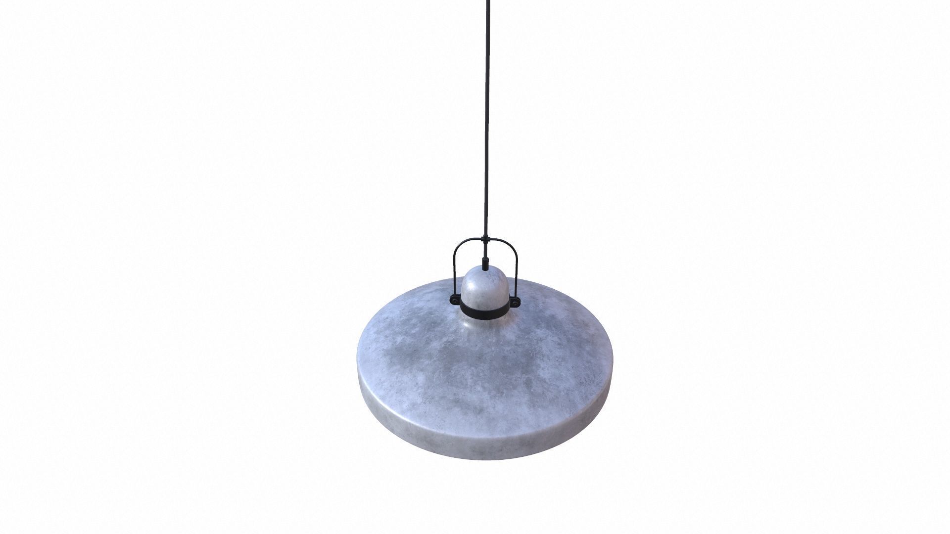 Concrete Hanging Lamp 3D model_5