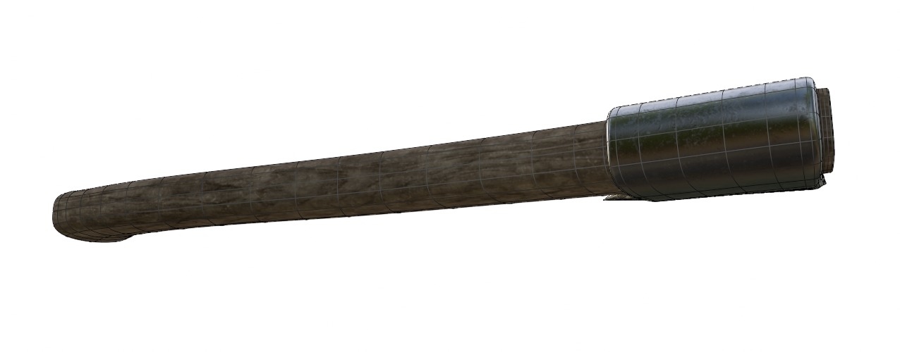 The Axe Low-poly 3D model_13