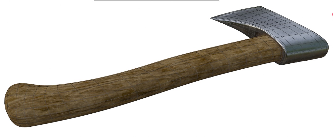 The Axe Low-poly 3D model_15