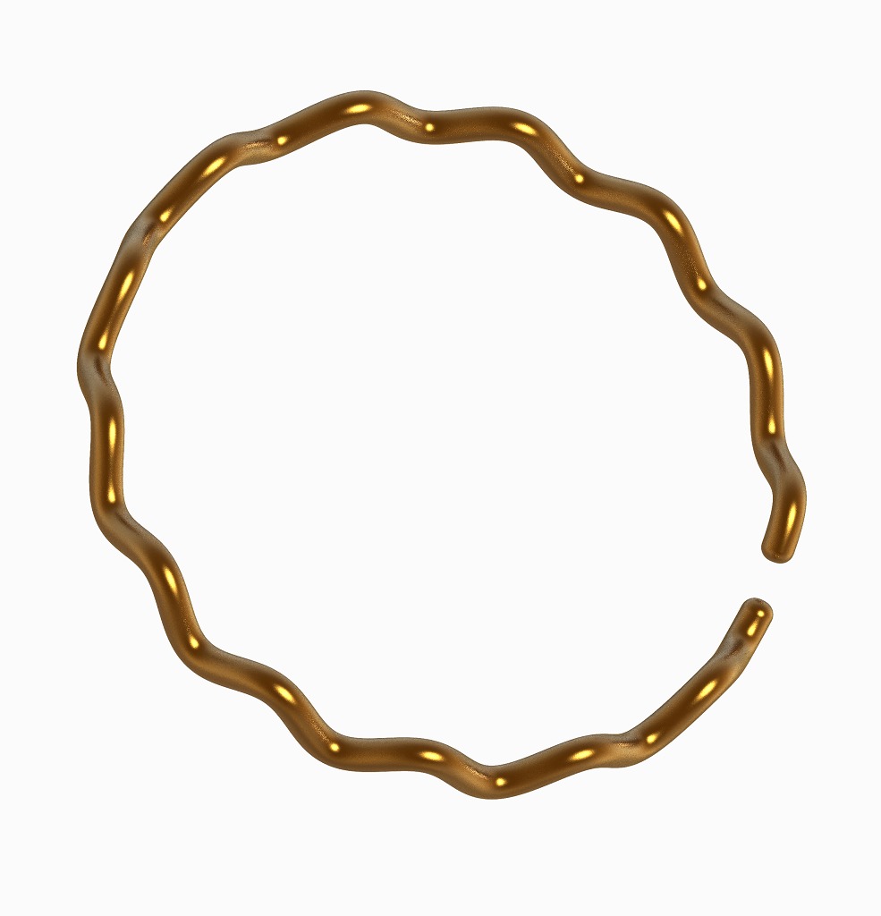 Romantic Curved Bracelet 3D print model_1