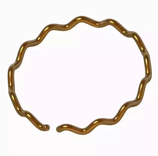 Romantic Curved Bracelet 3D print model