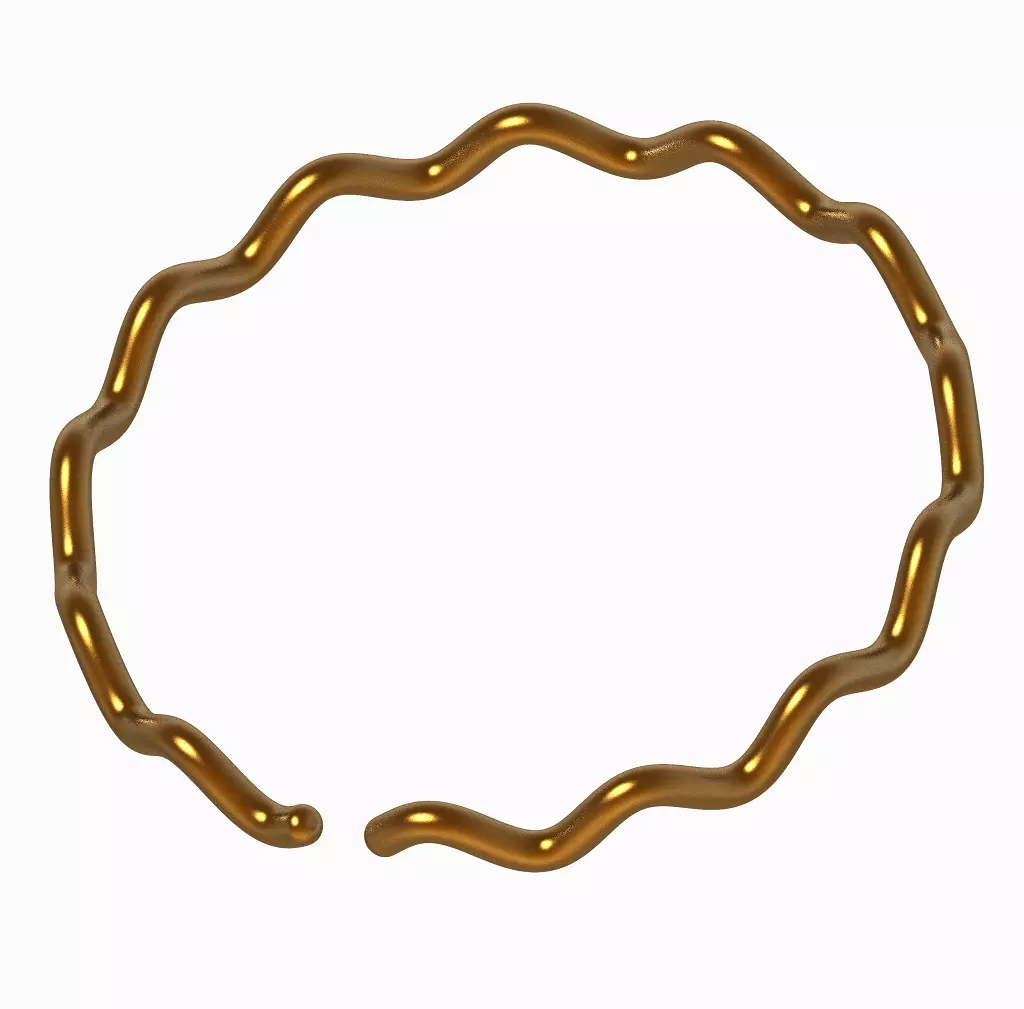 Romantic Curved Bracelet 3D print model_0