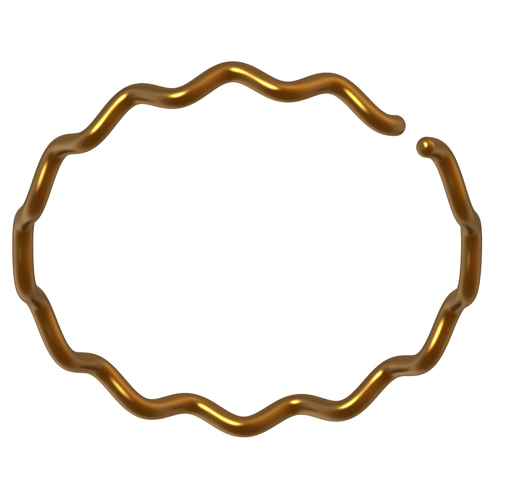 Romantic Curved Bracelet 3D print model_2