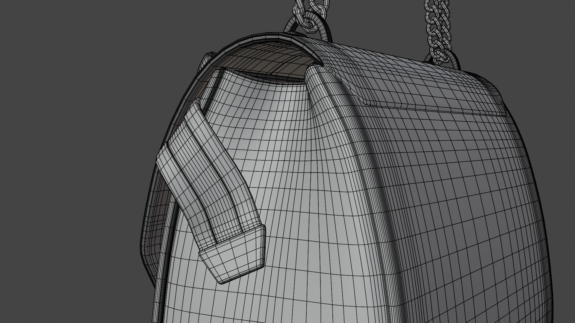 NINON DE LANCEL Camel luxury leather bag  Low-poly 3D model_12