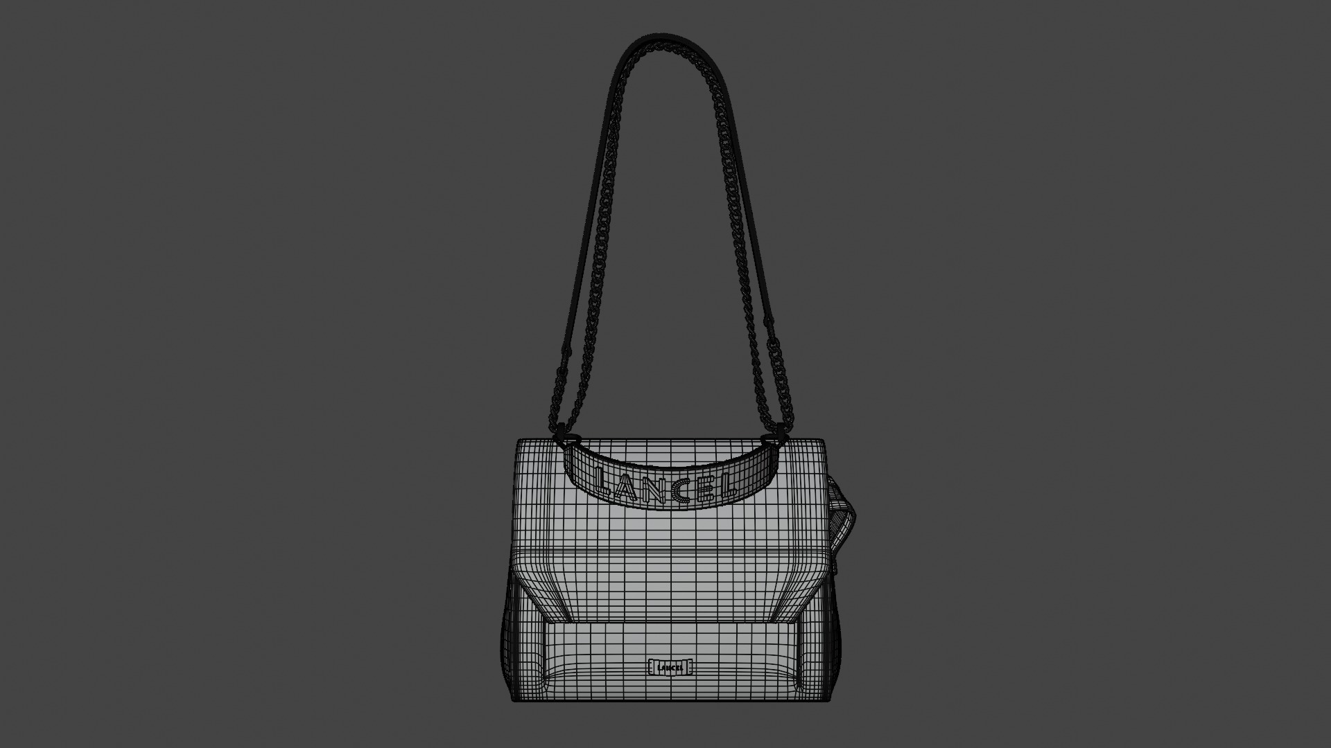 NINON DE LANCEL Camel luxury leather bag  Low-poly 3D model_8