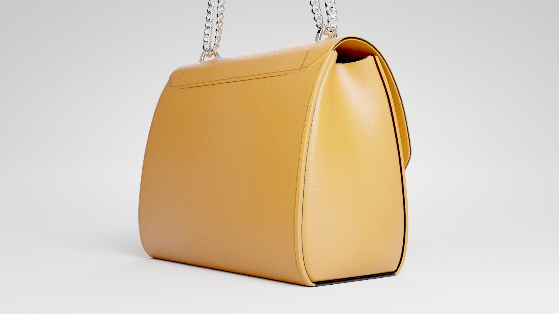 NINON DE LANCEL Camel luxury leather bag  Low-poly 3D model_17
