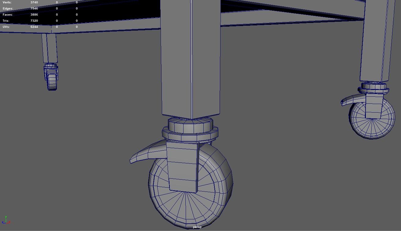 Workbench Low-poly 3D model_13