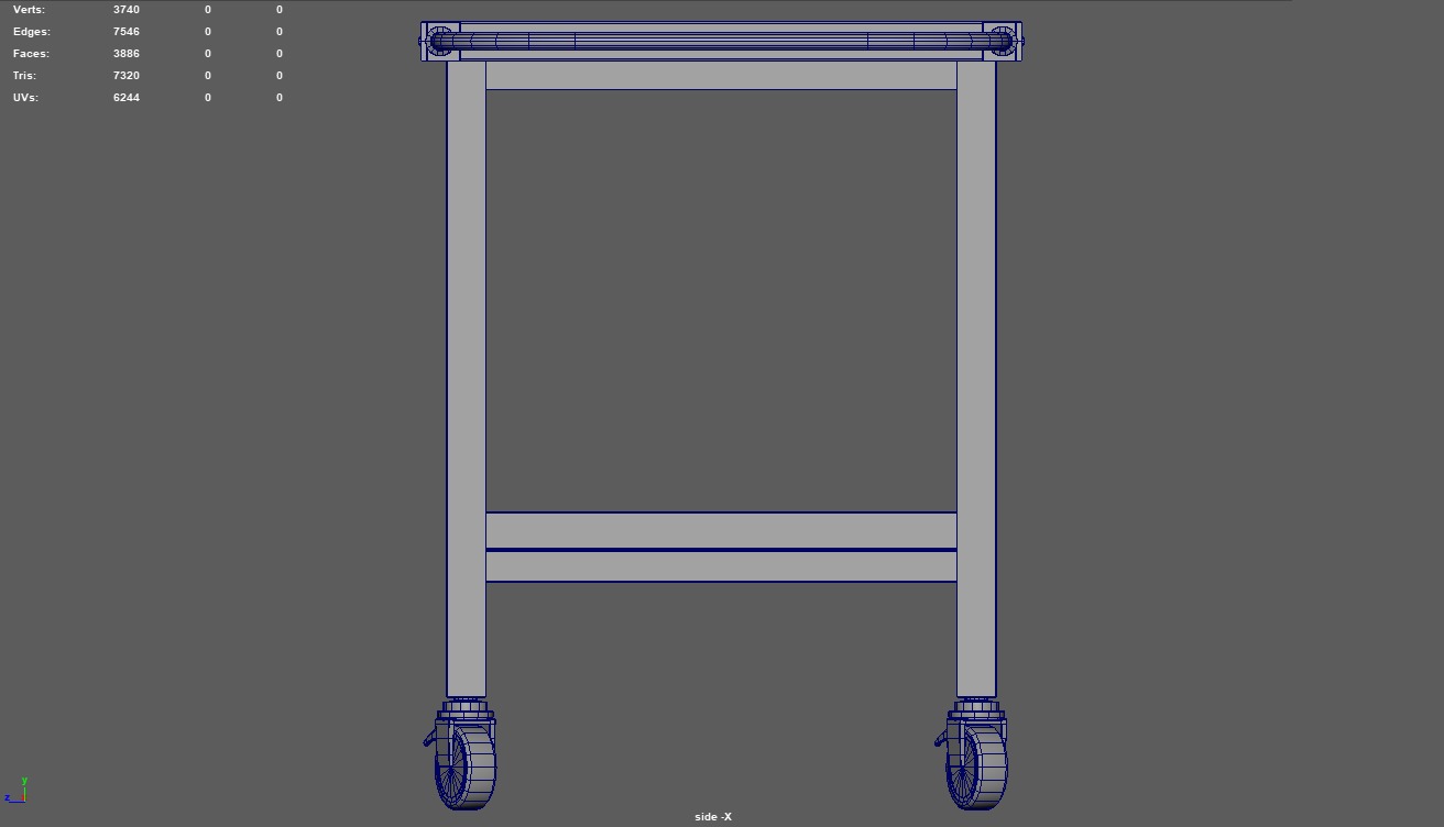 Workbench Low-poly 3D model_9