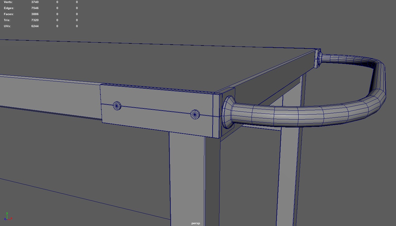 Workbench Low-poly 3D model_12