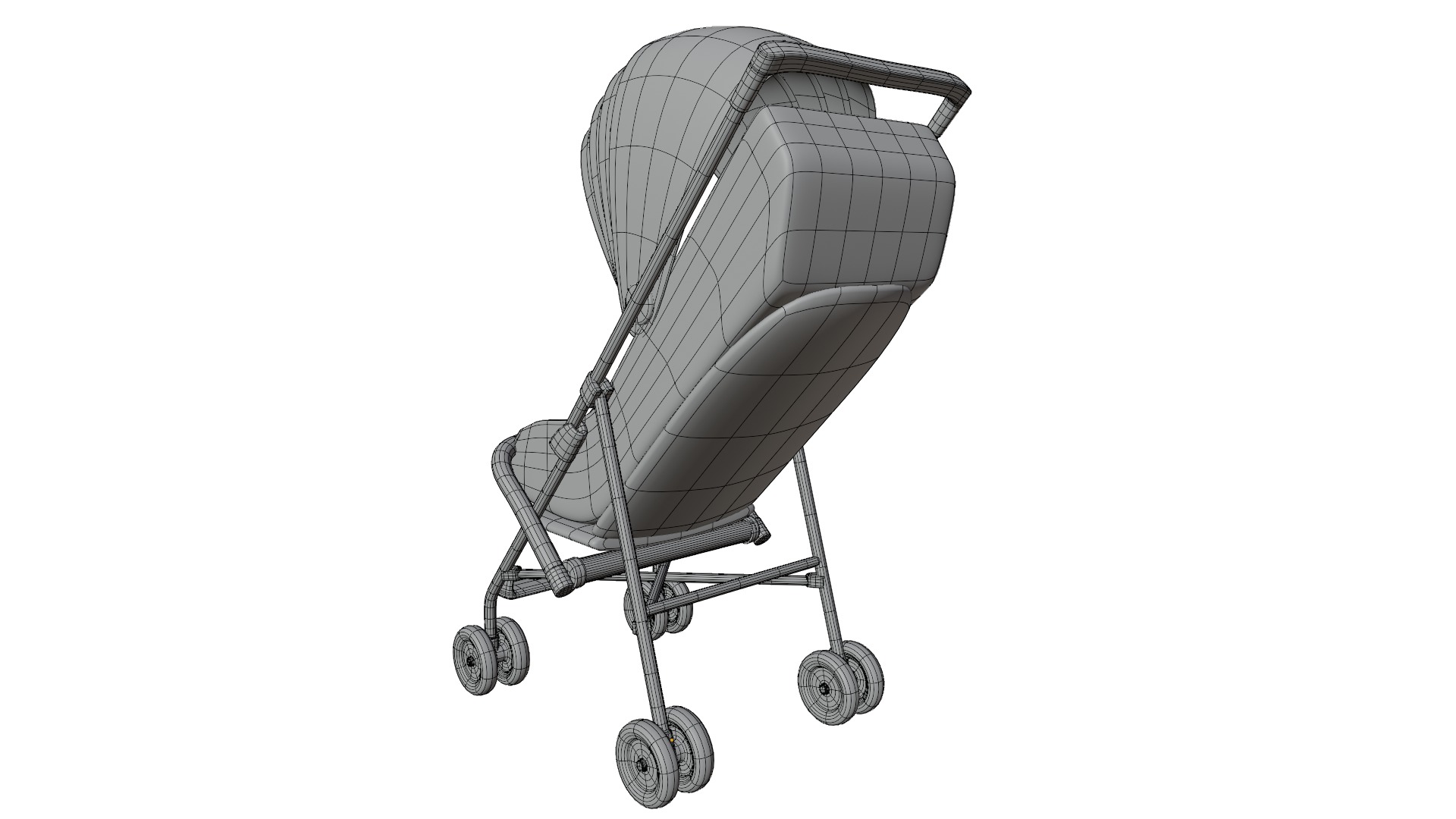Baby  Stroller 3D model_13