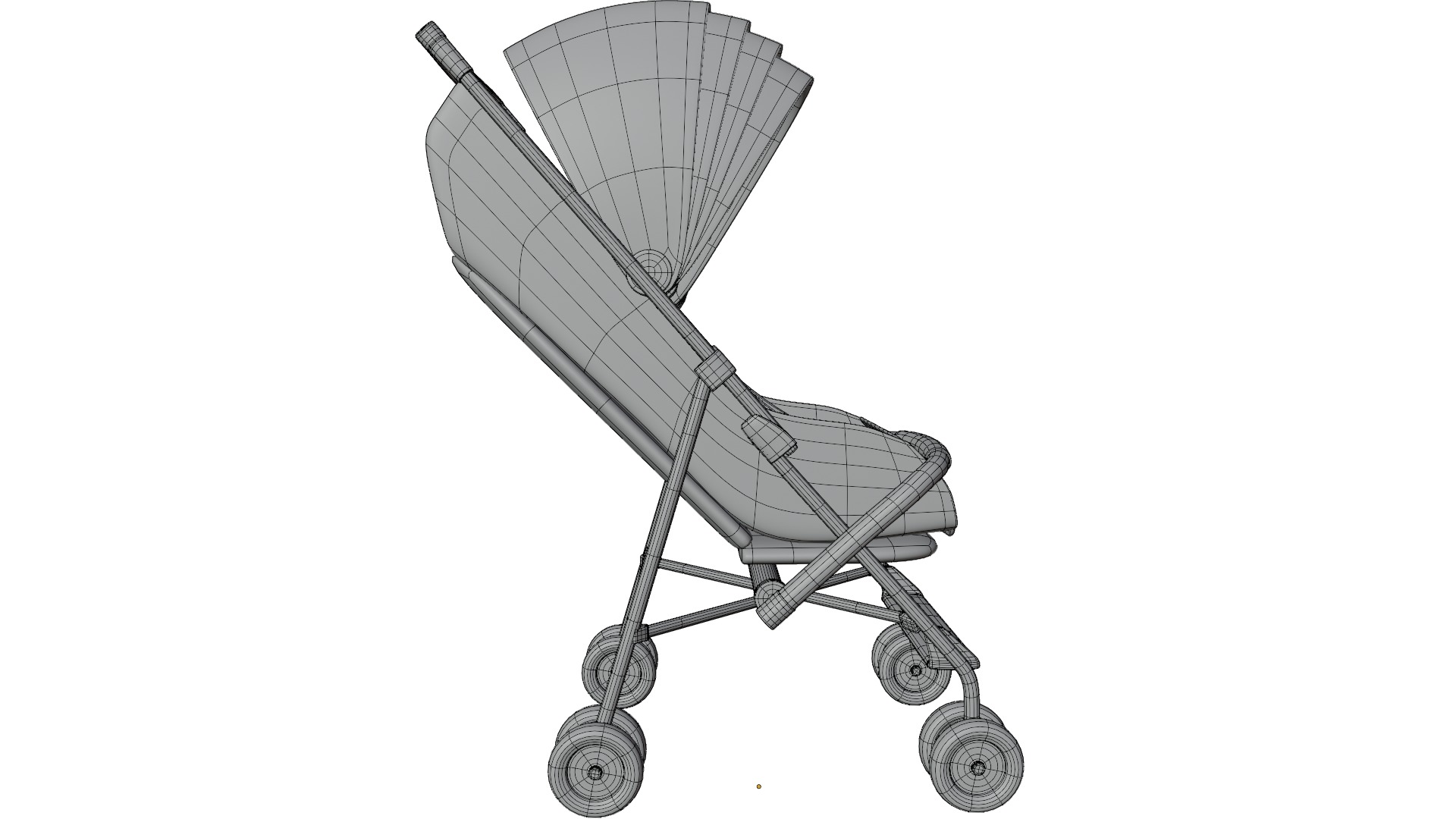 Baby  Stroller 3D model_16