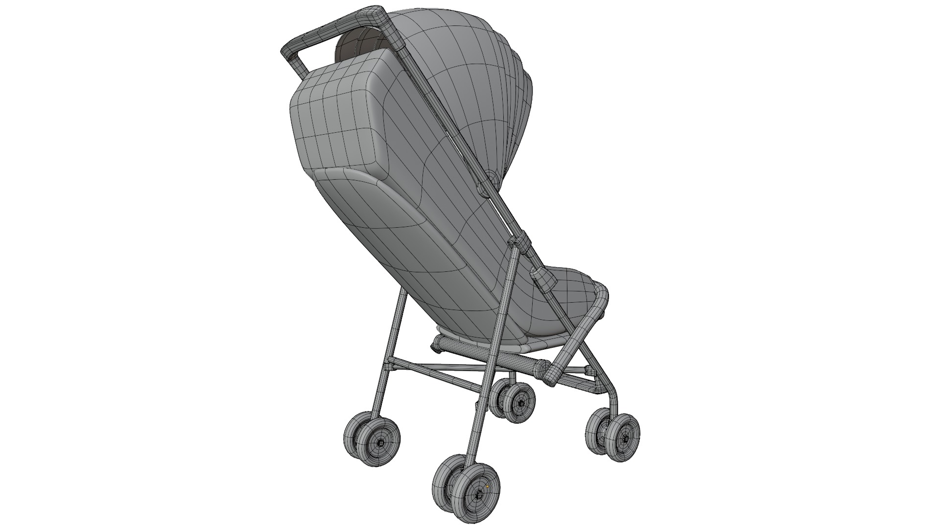 Baby  Stroller 3D model_15