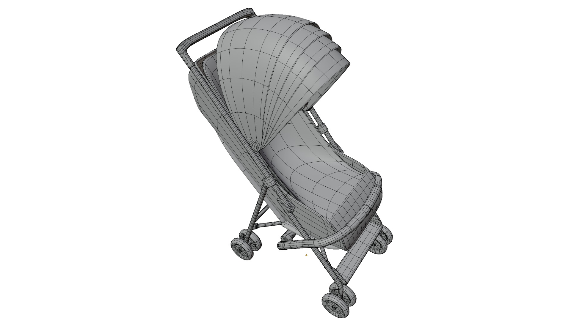 Baby  Stroller 3D model_17