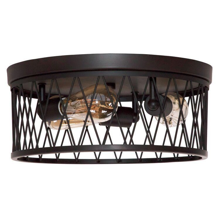 Sidney Light Caged Drum Flush Mount 3D model_4