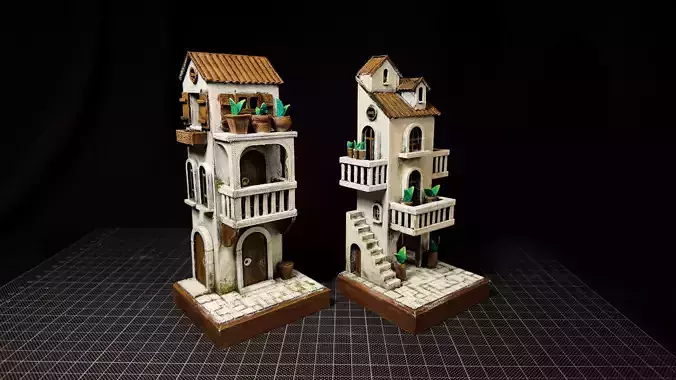 Decorative Book Holder Miniature Houses