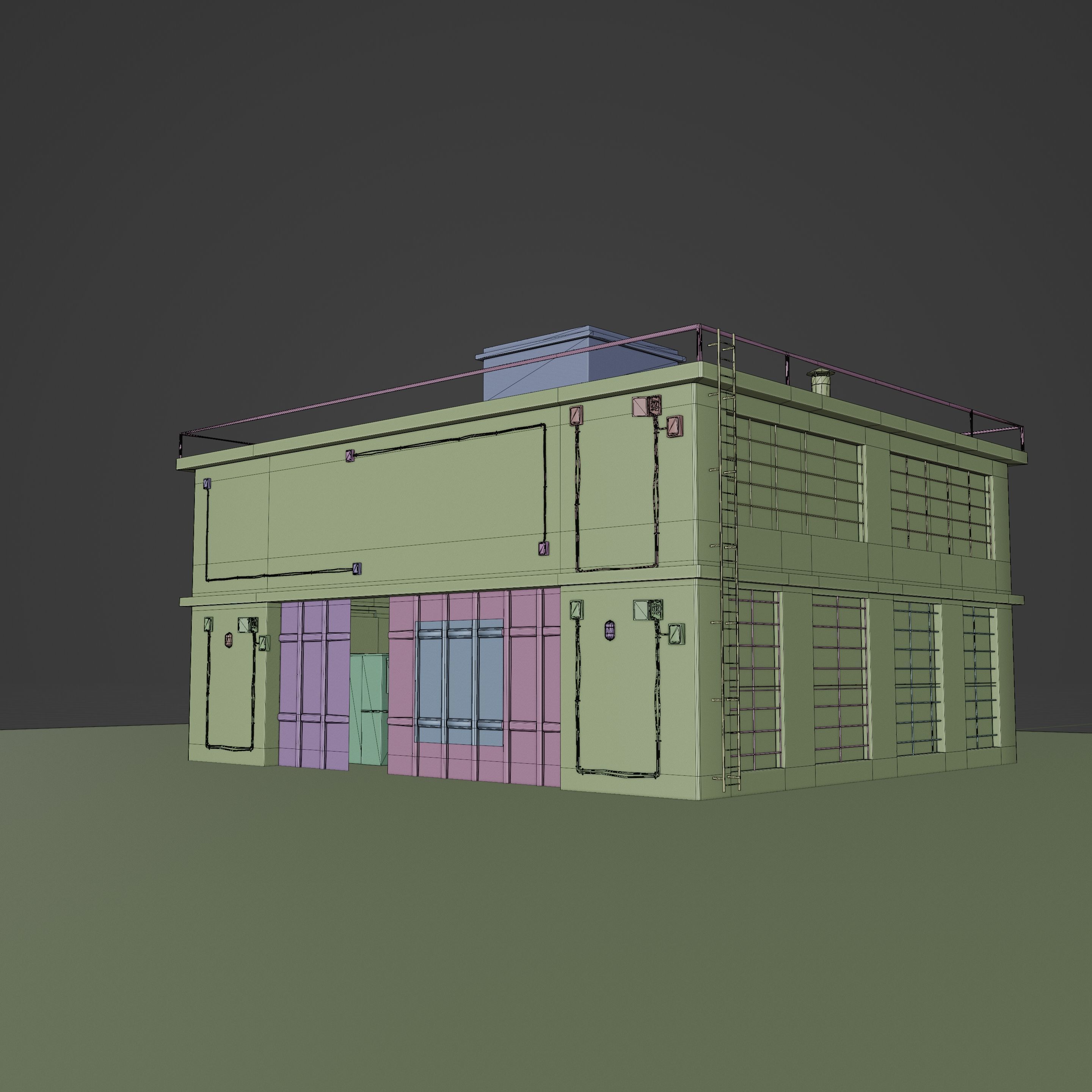 Low-Poly Warehouse with 4k textures Low-poly 3D model_2