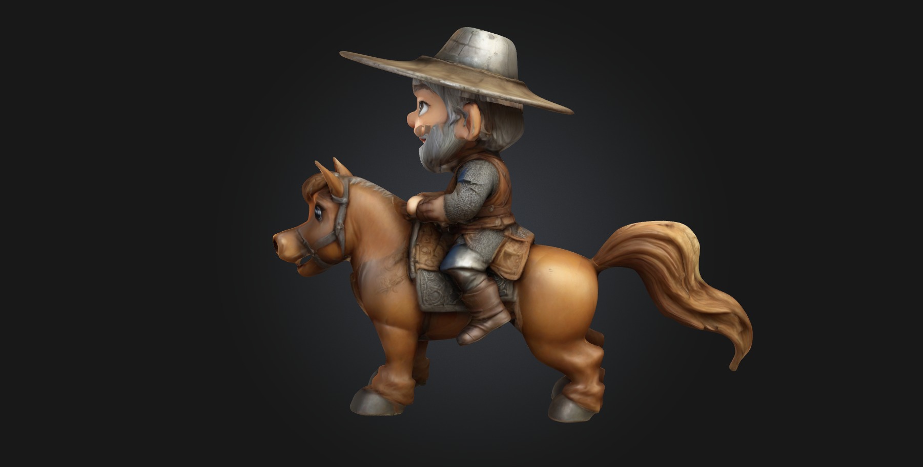 A Chibi Style Medieval Farmer 3D Model Features 3D print model_18