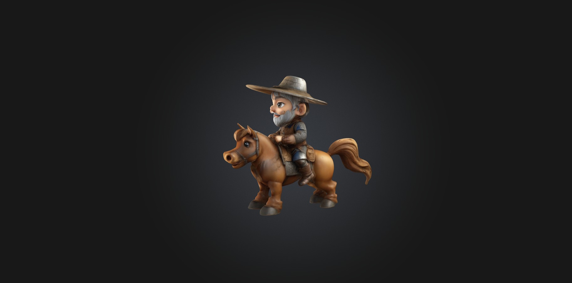 A Chibi Style Medieval Farmer 3D Model Features 3D print model_10
