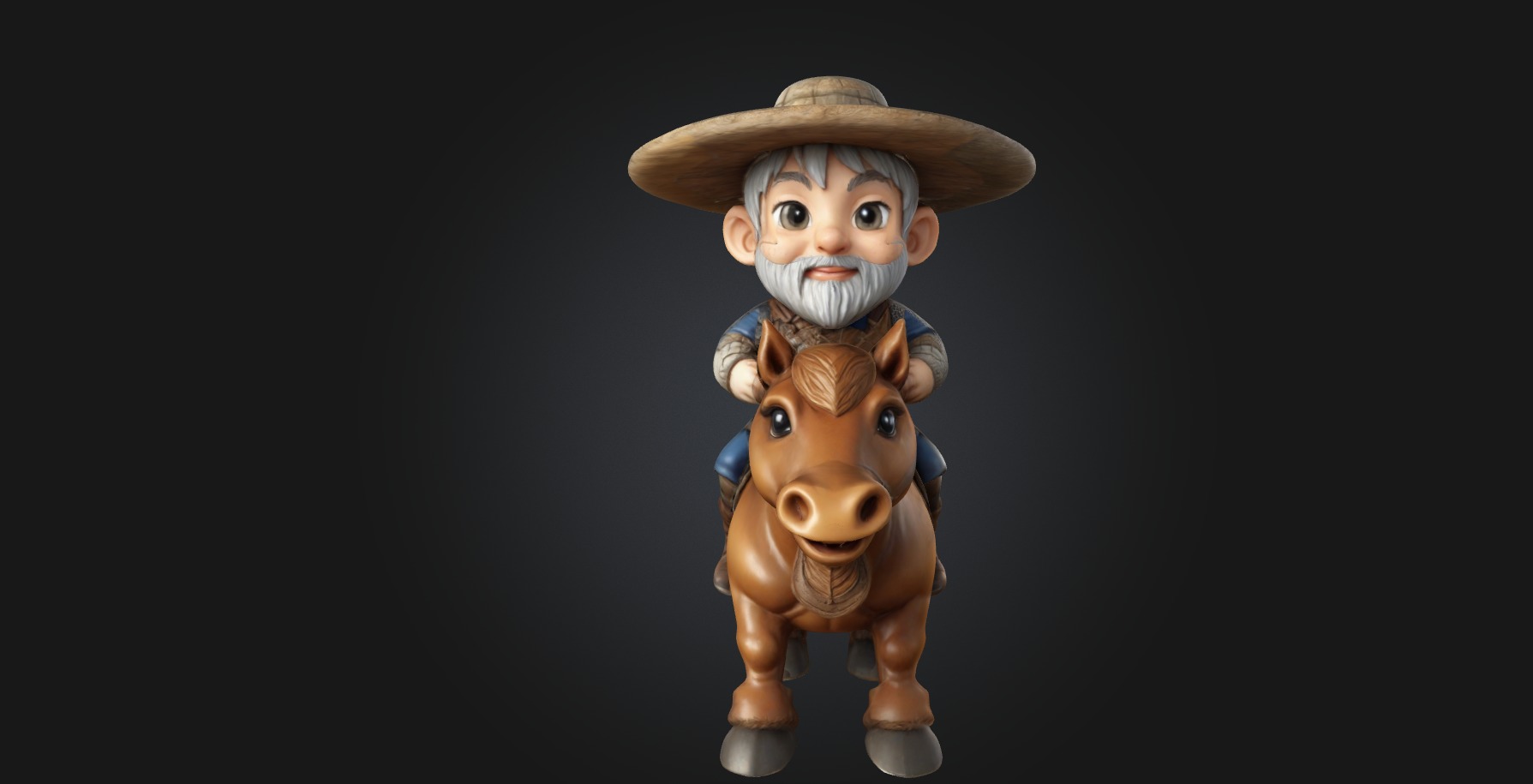 A Chibi Style Medieval Farmer 3D Model Features 3D print model_17