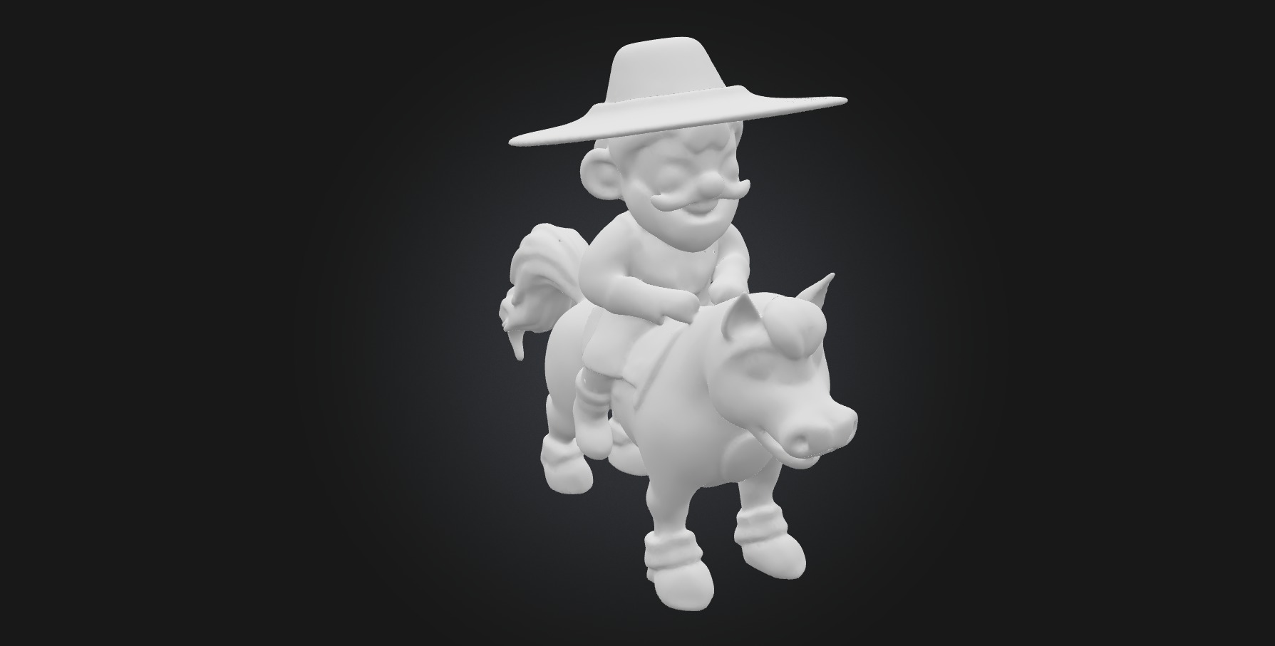 A Chibi Style Medieval Farmer 3D Model Features 3D print model_16