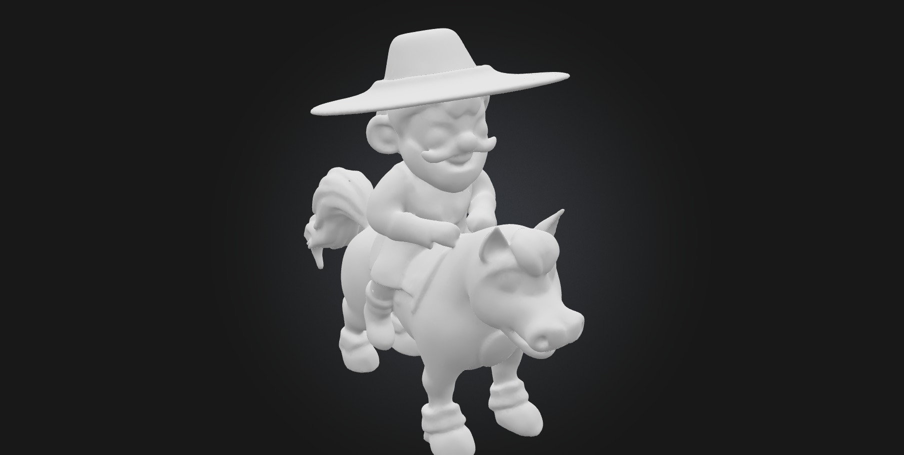 A Chibi Style Medieval Farmer 3D Model Features 3D print model_4