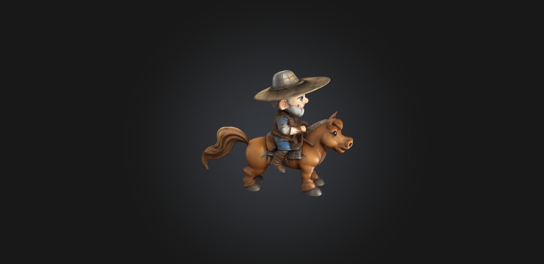 A Chibi Style Medieval Farmer 3D Model Features 3D print model_13