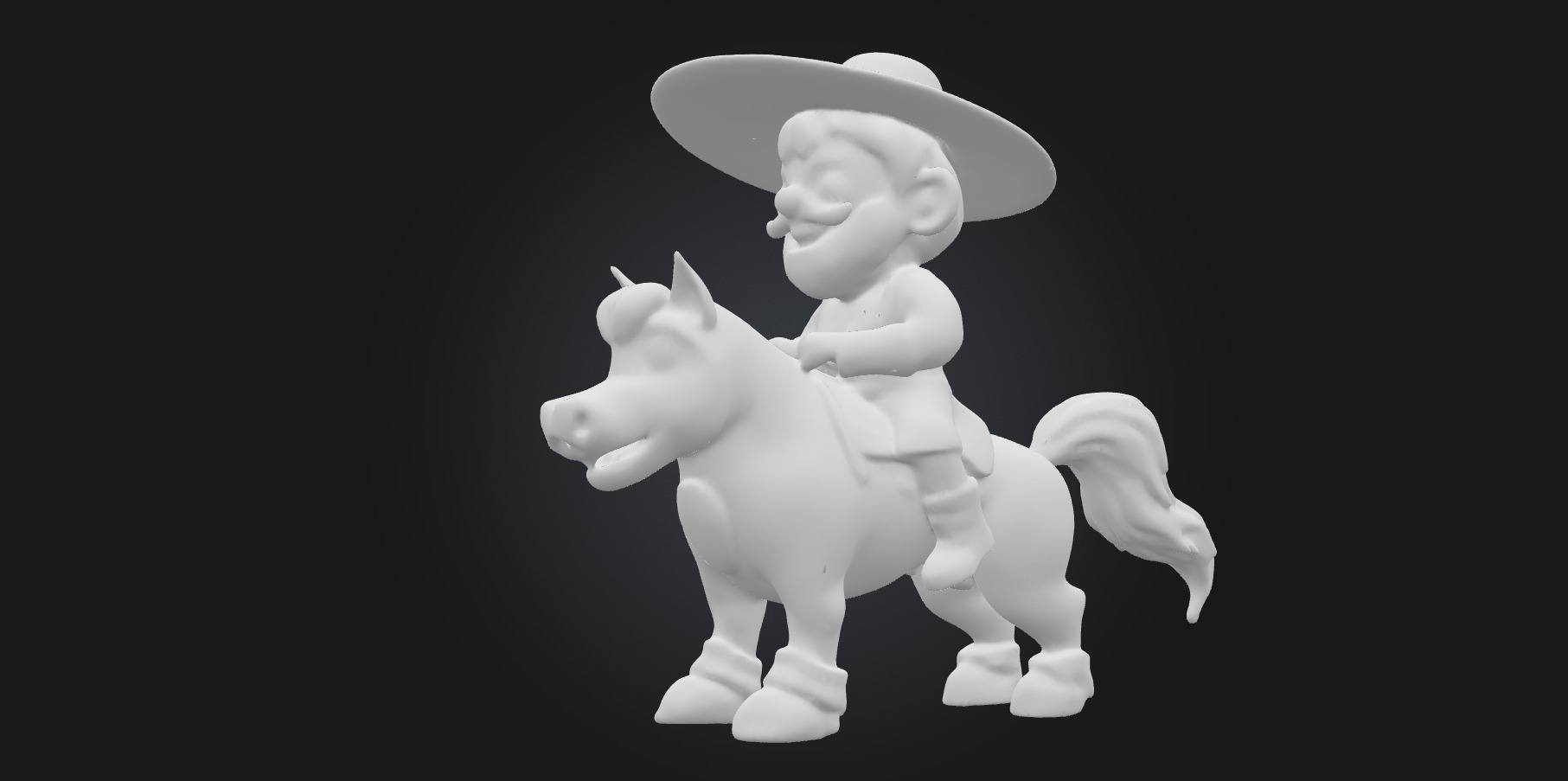 A Chibi Style Medieval Farmer 3D Model Features 3D print model_8