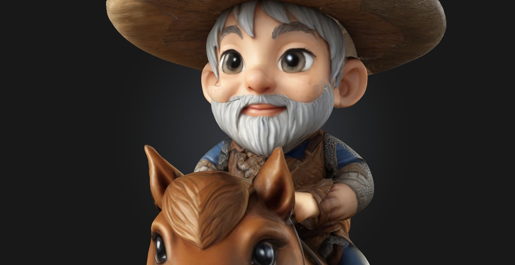 A Chibi Style Medieval Farmer 3D Model Features 3D print model_6