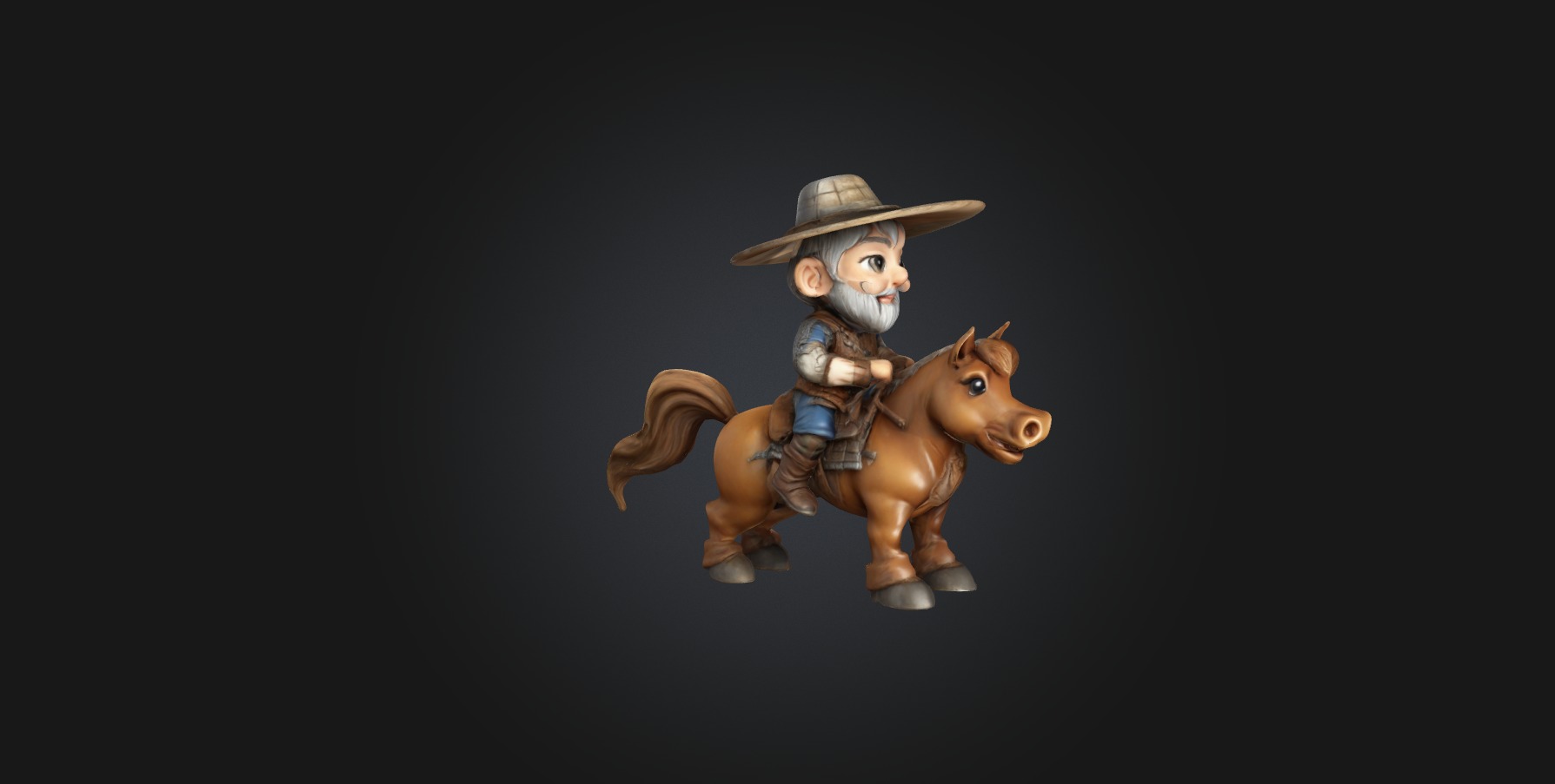 A Chibi Style Medieval Farmer 3D Model Features 3D print model_15