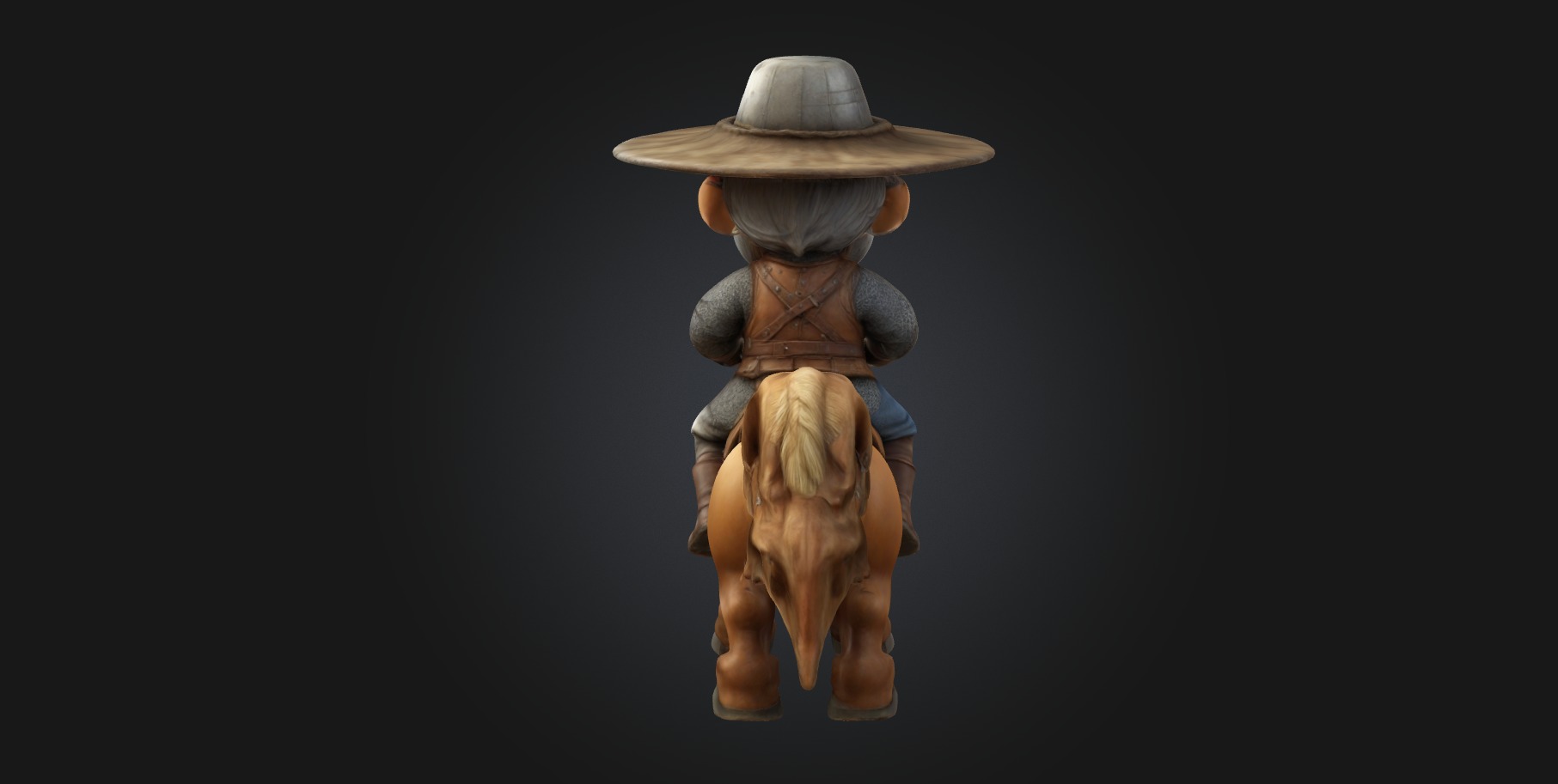 A Chibi Style Medieval Farmer 3D Model Features 3D print model_2