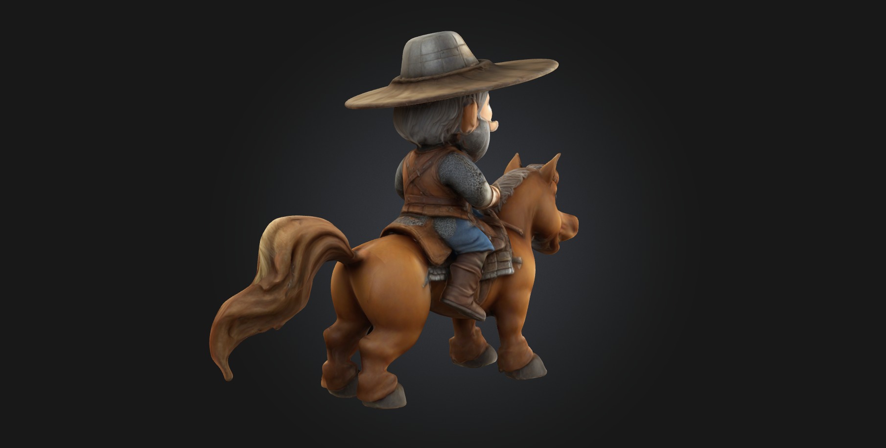 A Chibi Style Medieval Farmer 3D Model Features 3D print model_19