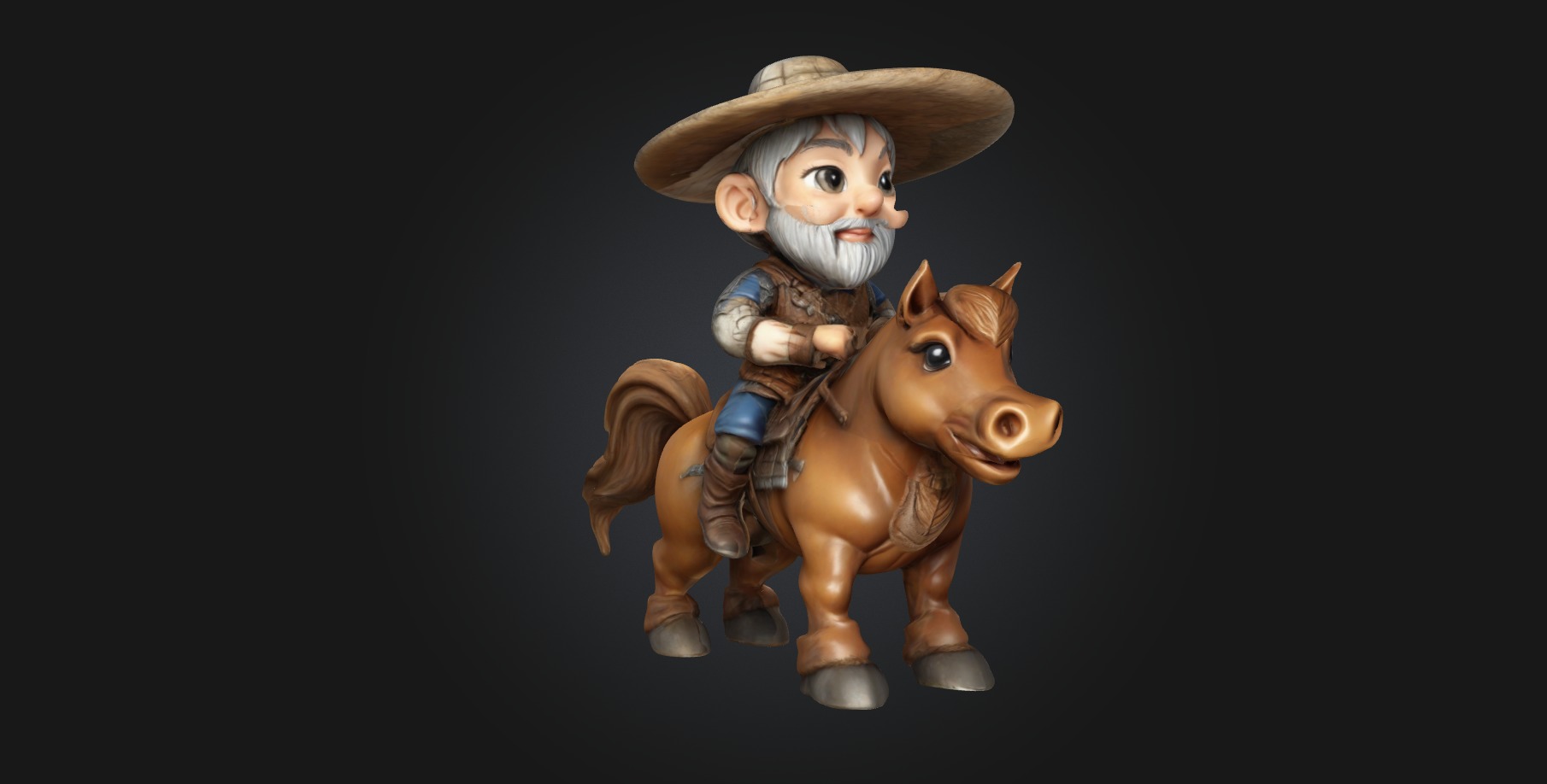 A Chibi Style Medieval Farmer 3D Model Features 3D print model_20
