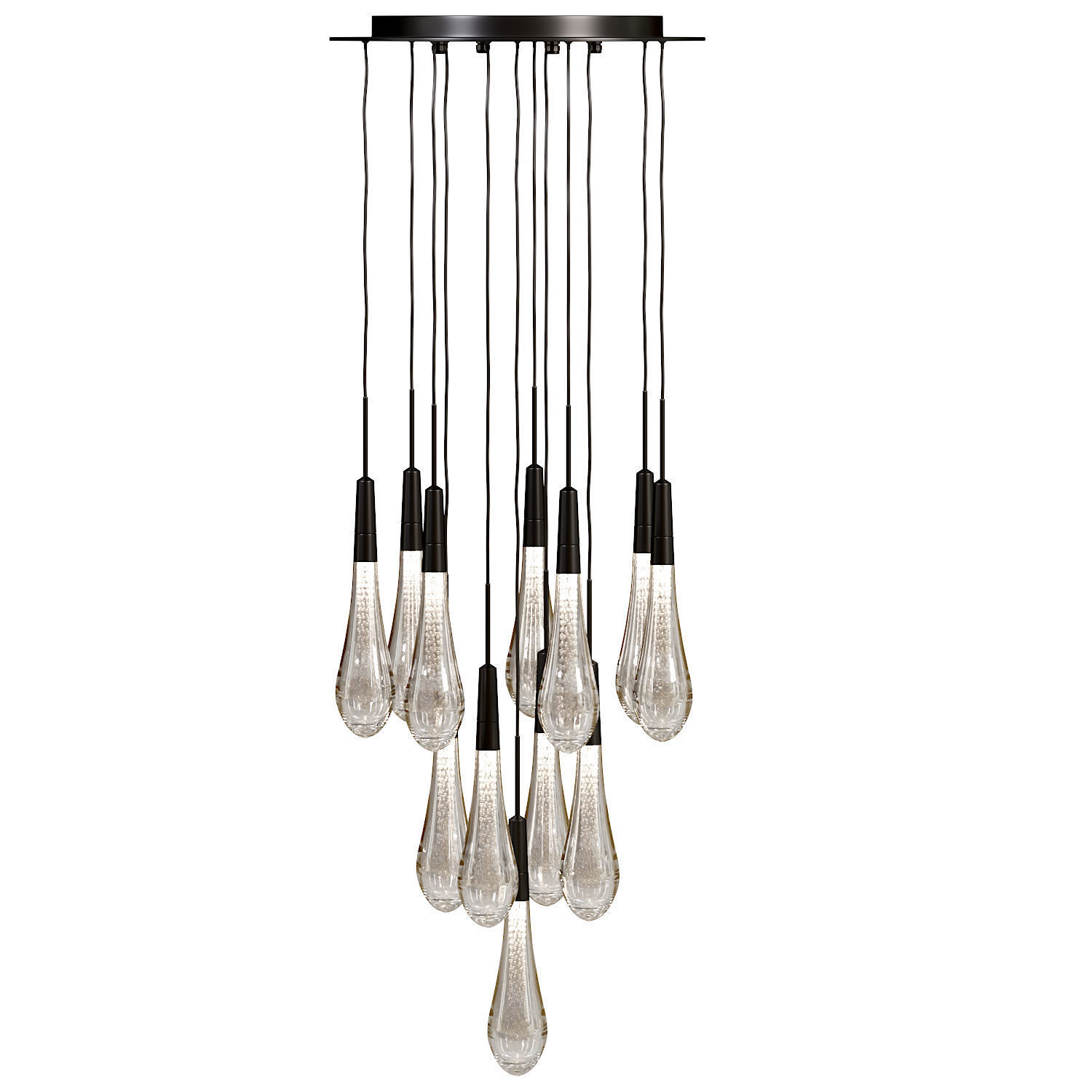 Soltaire Round Chandelier 3D model_2