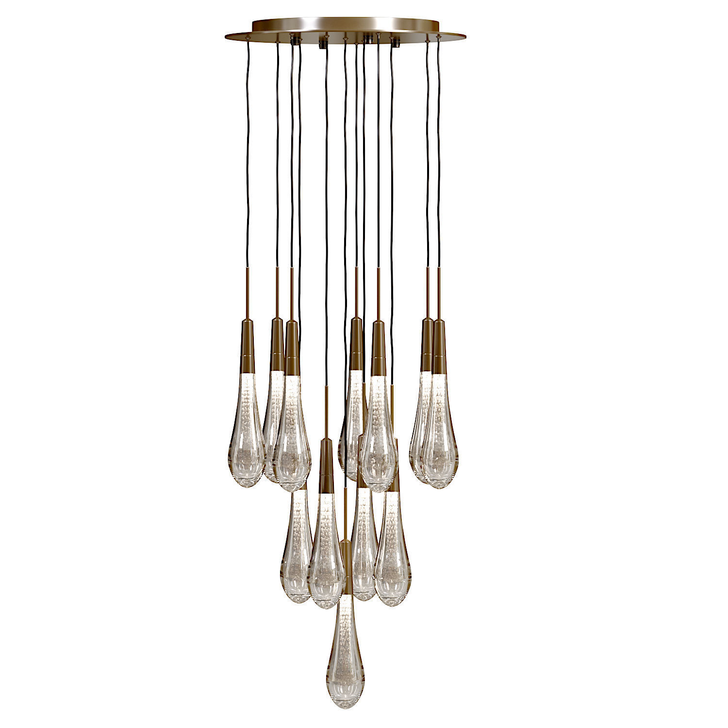 Soltaire Round Chandelier 3D model_1