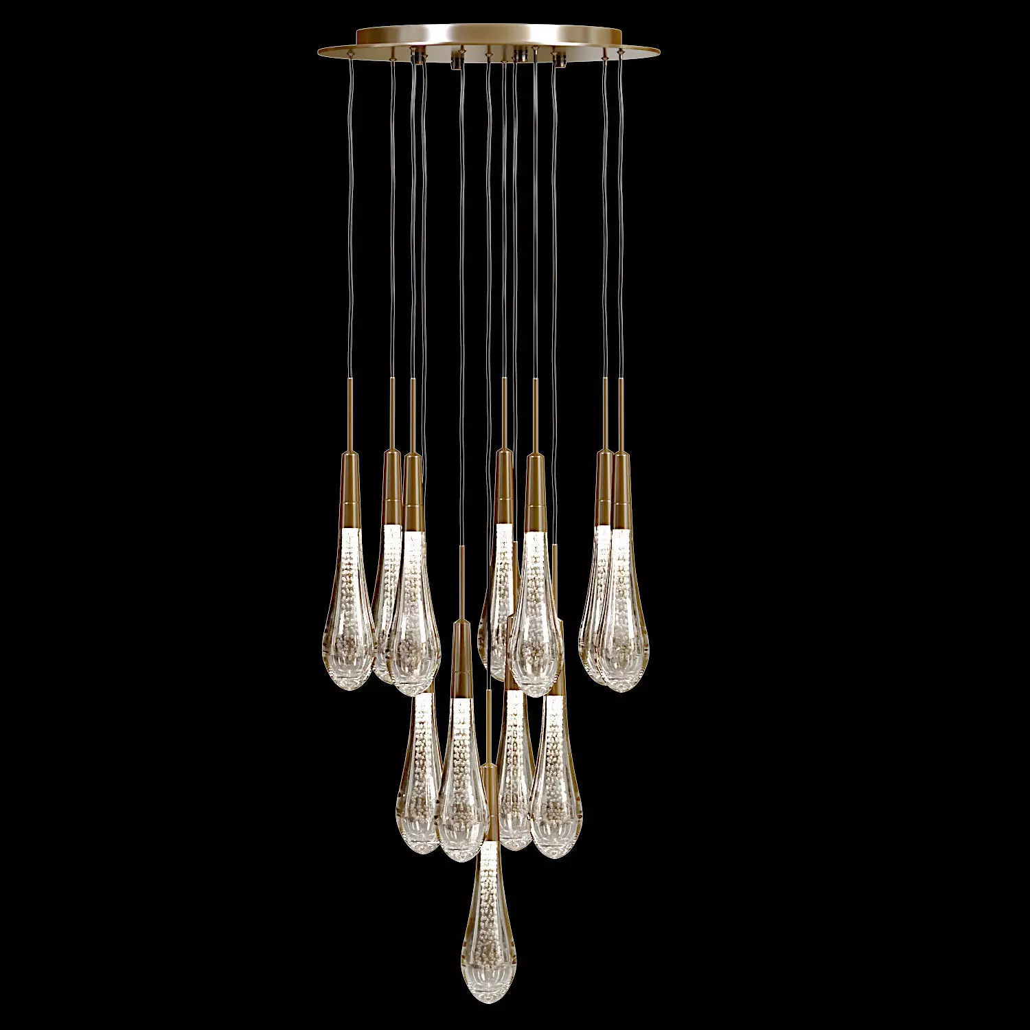 Soltaire Round Chandelier 3D model_0