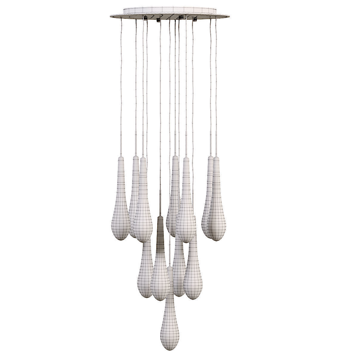 Soltaire Round Chandelier 3D model_3