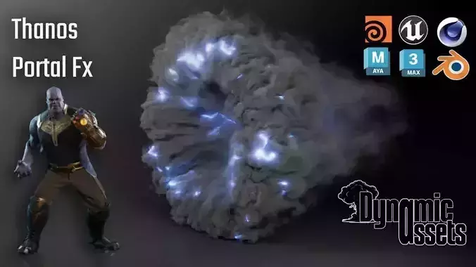 High Quality Thanos Portal FX Ready for Any 3D Software 3D model