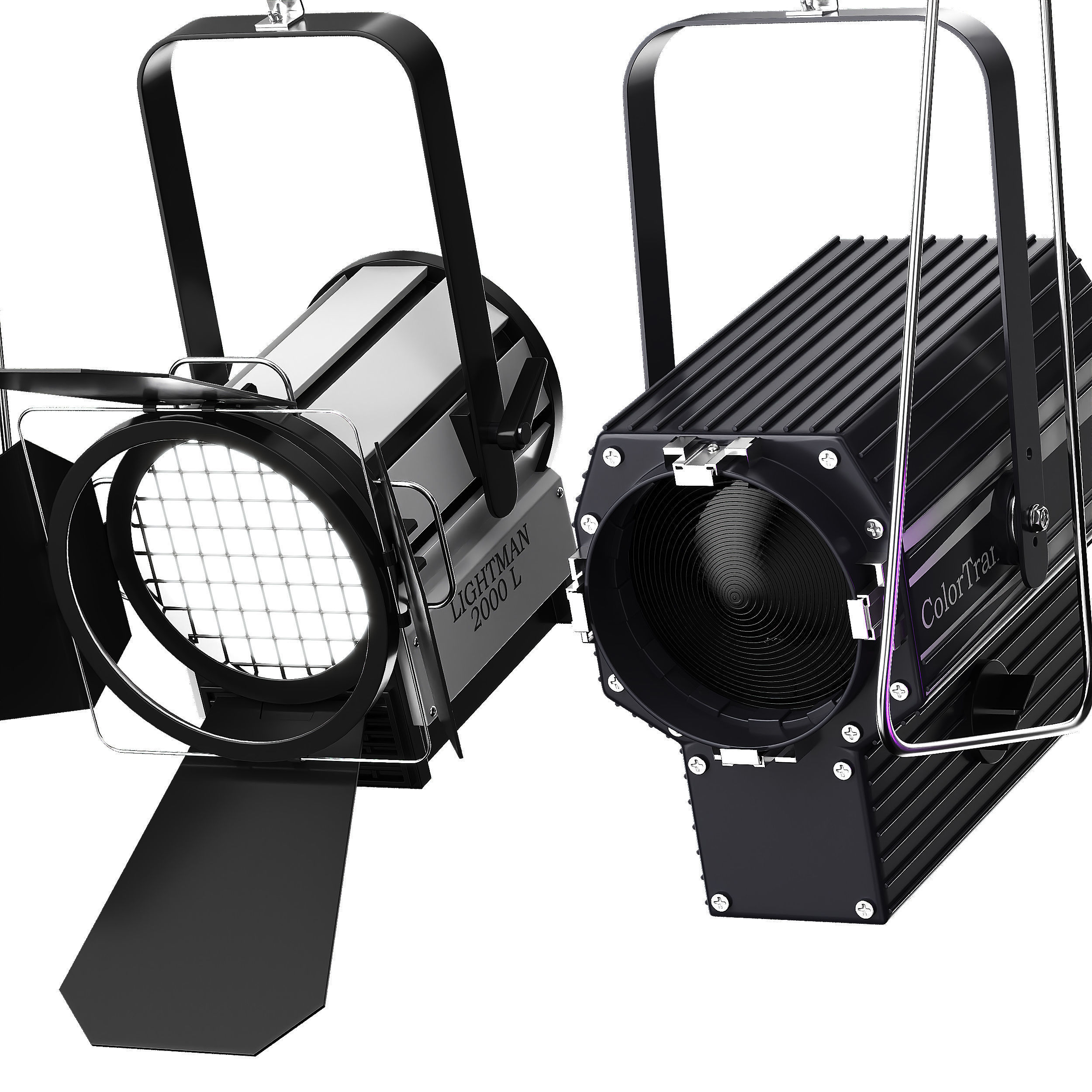 Soft theater farm with lighting equipment Low-poly 3D model_28