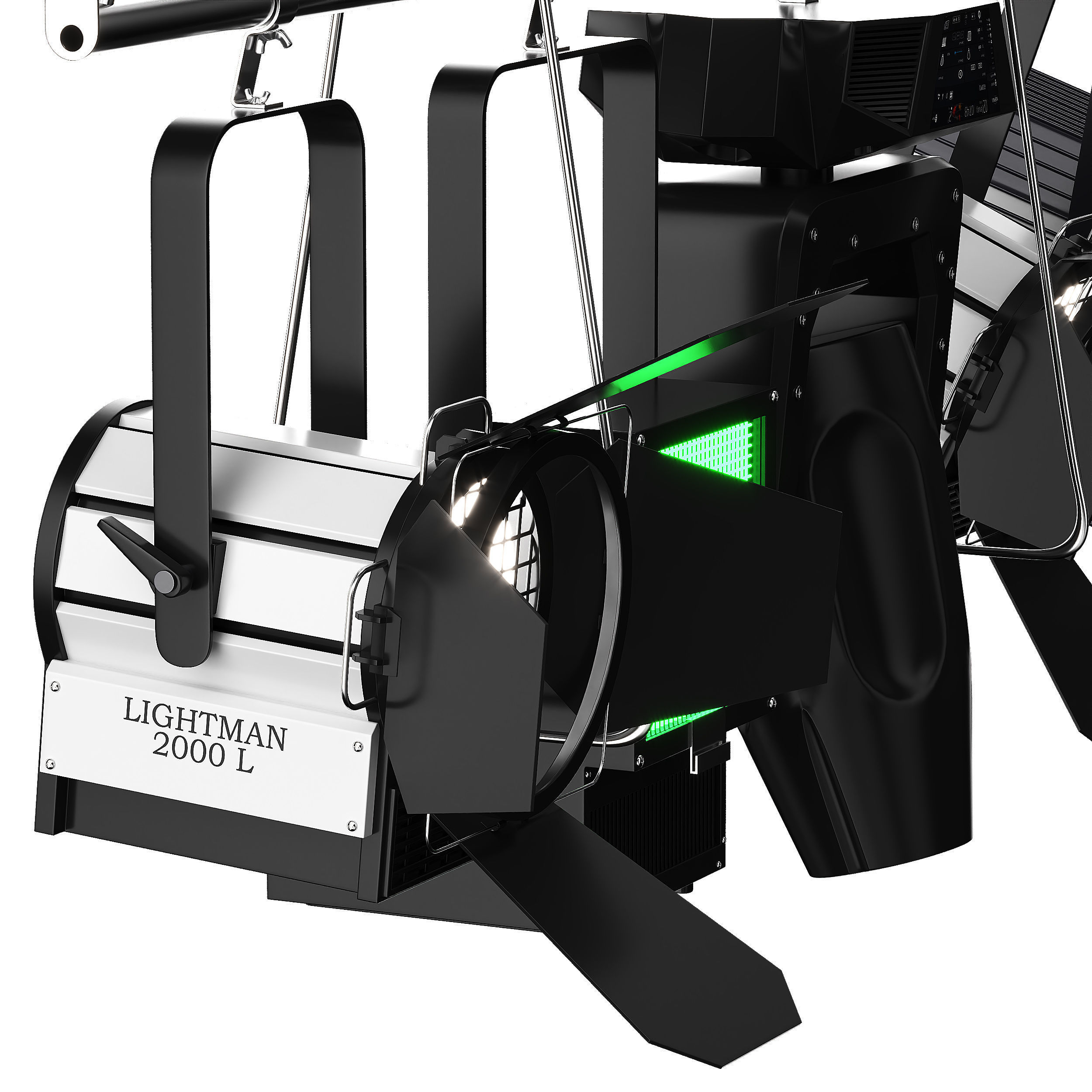 Soft theater farm with lighting equipment Low-poly 3D model_19