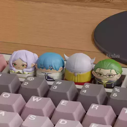 CUTE FRIEREN LEGENDARY GROUP KEYCAPS - MECHANICAL KEYBOARD 3D print model