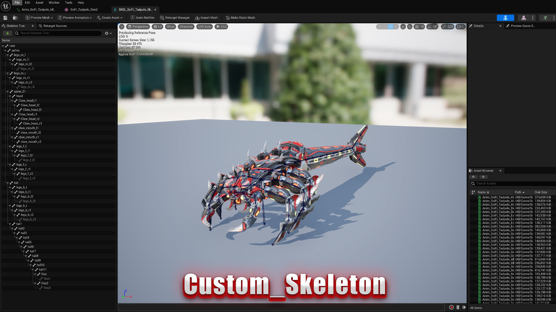 Sci-Fi Tadpole Low-poly 3D model_17