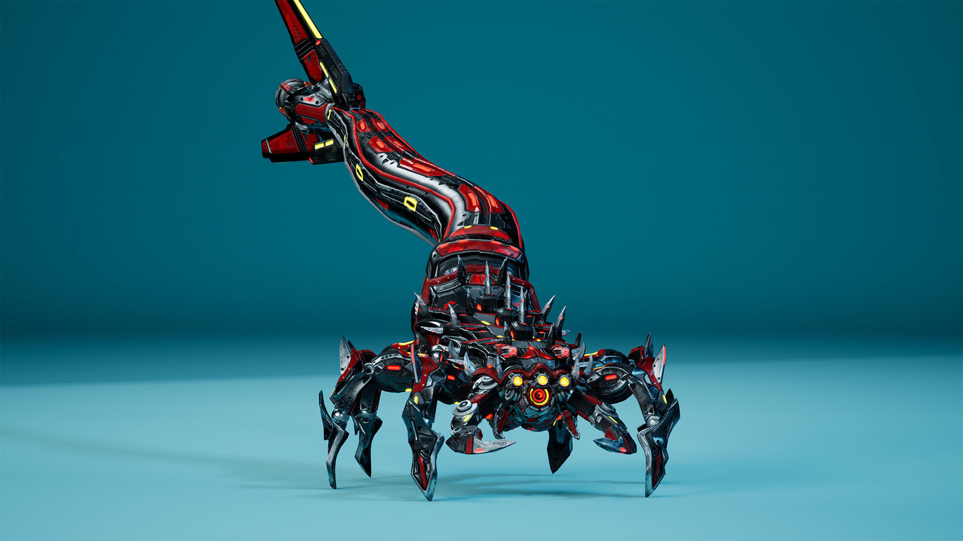 Sci-Fi Tadpole Low-poly 3D model_12