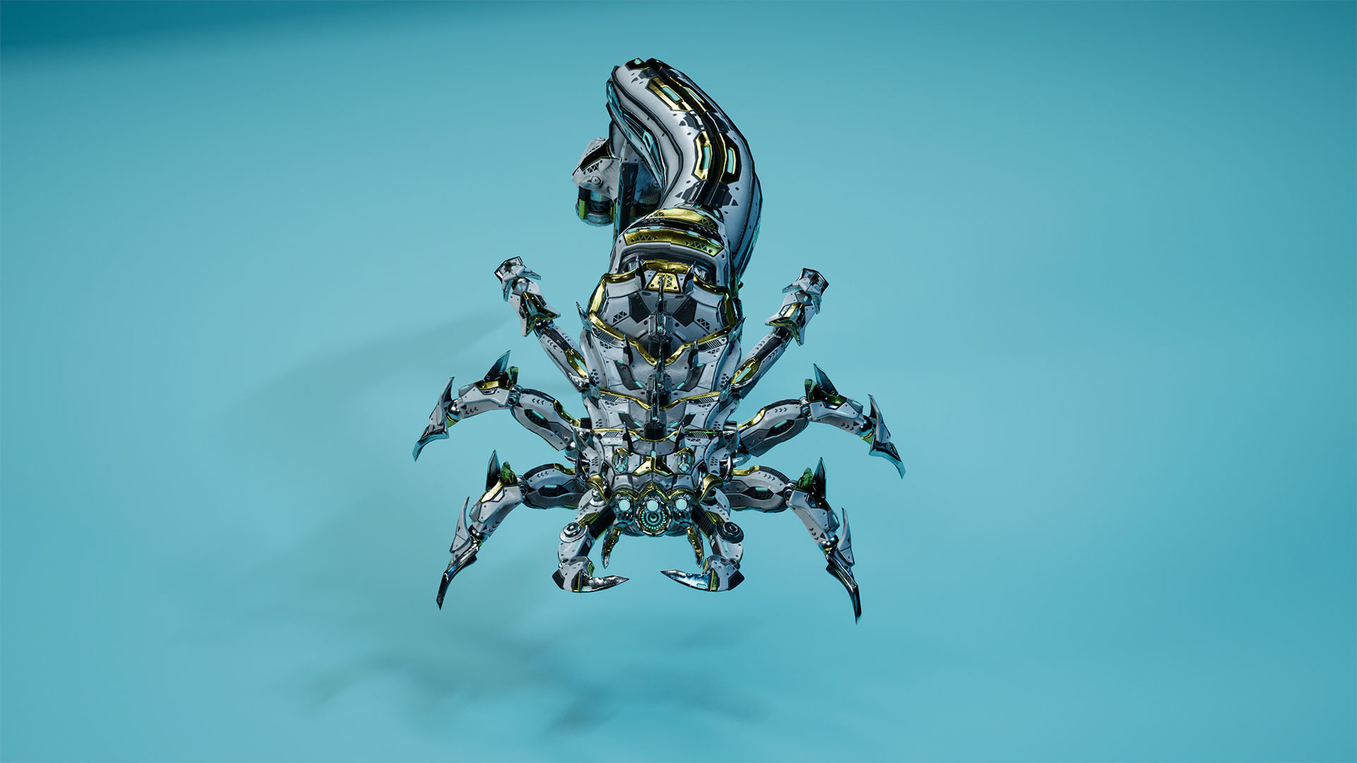 Sci-Fi Tadpole Low-poly 3D model_8