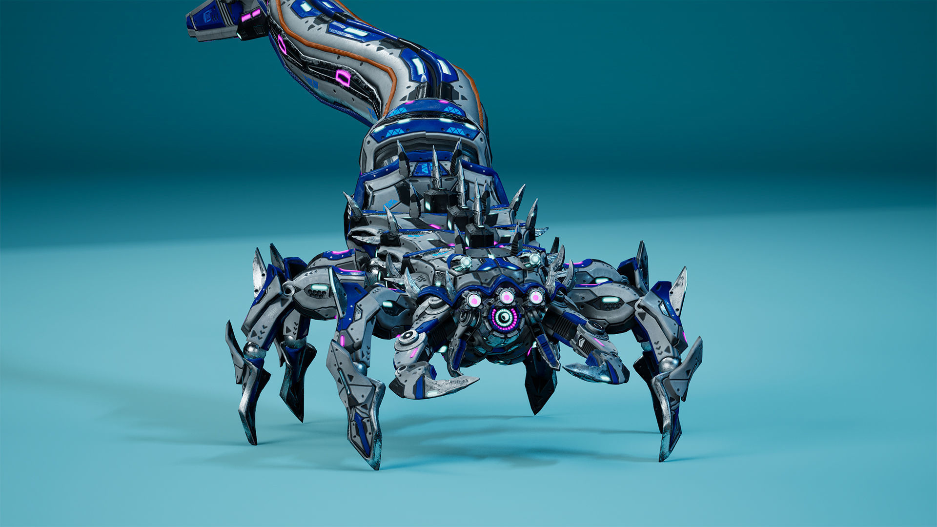 Sci-Fi Tadpole Low-poly 3D model_10