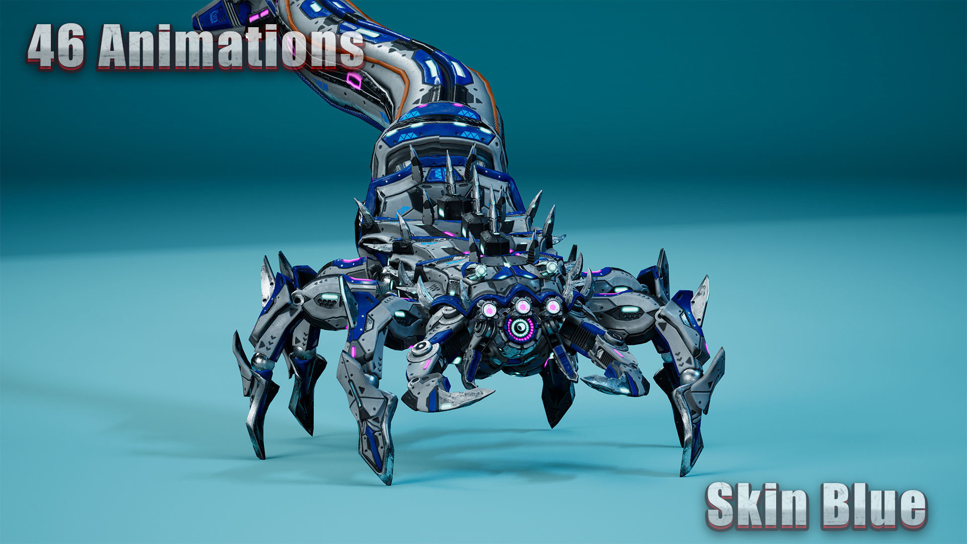 Sci-Fi Tadpole Low-poly 3D model_4