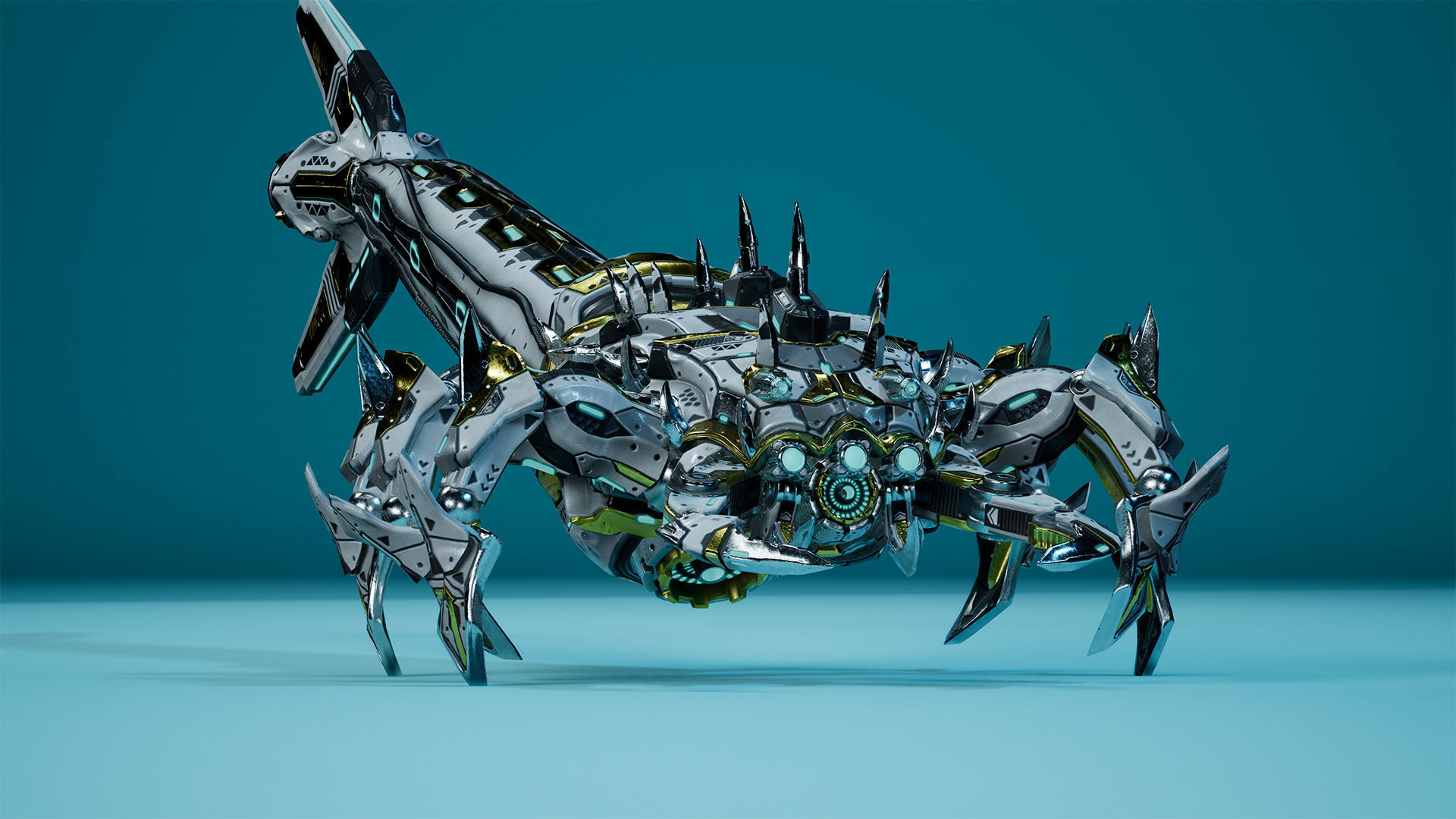 Sci-Fi Tadpole Low-poly 3D model_16