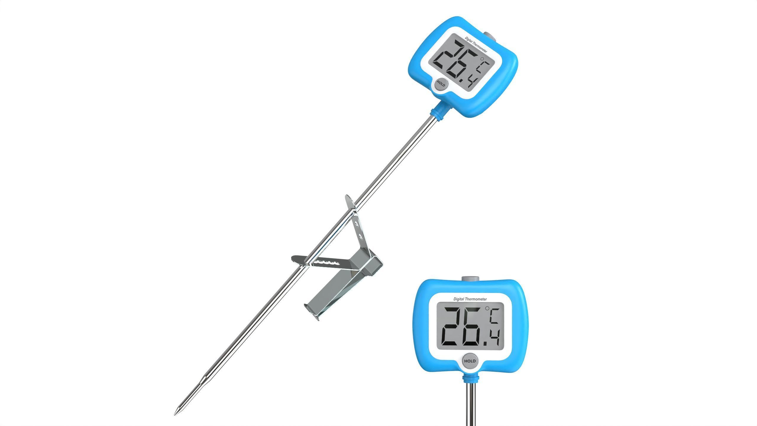 Digital Candy Thermometer  Low-poly 3D model_2
