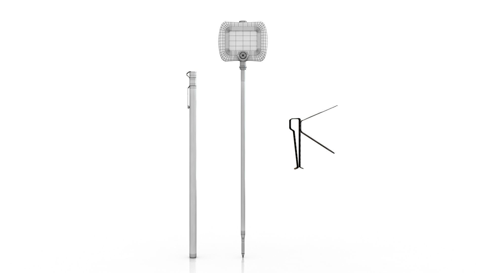 Digital Candy Thermometer  Low-poly 3D model_10